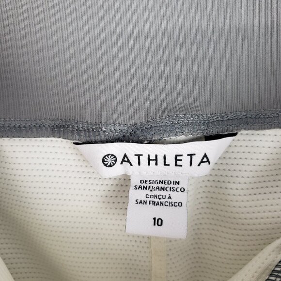Athleta Brooklyn Textured 16" Skort Pull On Gray City Stripe 988134 Size 10 - Picture 5 of 8